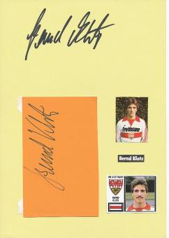 2  x  Bernd Klotz  VFB Stuttgart   Fußball Autogramm Karte  original signiert 