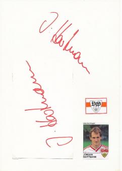 2  x  Jürgen Hartmann  VFB Stuttgart   Fußball Autogramm Karte  original signiert 