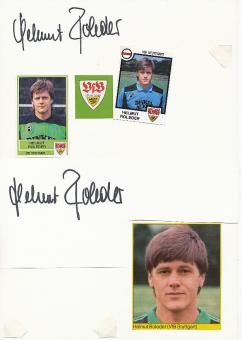 2  x  Helmut Roleder  VFB Stuttgart   Fußball Autogramm Karte  original signiert 