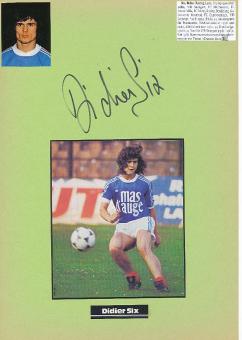 Didier Six  Frankreich  Fußball Autogramm Karte  original signiert 