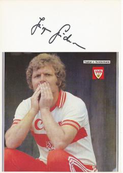 Jürgen Sundermann  VFB Stuttgart  Fußball Autogramm Karte  original signiert 