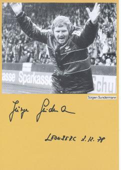 Jürgen Sundermann  VFB Stuttgart  Fußball Autogramm Karte  original signiert 