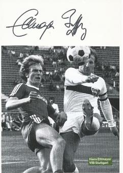 Hans "Buffy" Ettmayer † 2023  VFB Stuttgart  Fußball Autogramm Karte  original signiert 