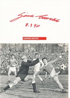 Günter Sawitzki  † 2020   VFB Stuttgart  Fußball Autogramm Karte  original signiert 