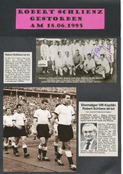 Fritz Walter +  Robert Schlienz † 1995   VFB Stuttgart  Fußball Autogramm Karte  original signiert 