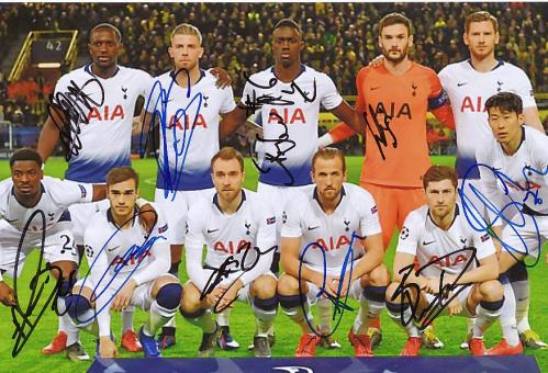 Tottenham Hotspurs   Mannschaftsfoto Fußball original signiert 