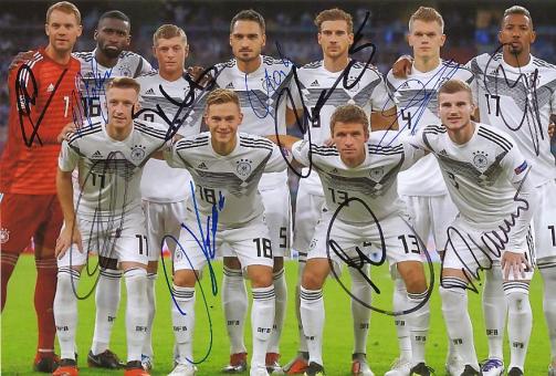 DFB Nationalteam   Mannschaftsfoto Fußball original signiert 