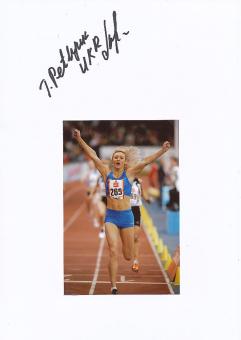 Tetjana Petljuk  Ukraine   Leichtathletik Autogramm Karte original signiert 