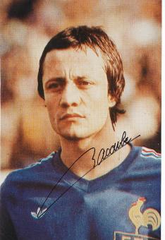 Bernard Lacombe  Frankreich WM 1982   Fußball Autogramm 30 x 20 cm Foto original signiert 