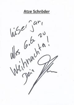 Atze Schröder  Comedian   TV  Autogramm Blatt  original signiert 