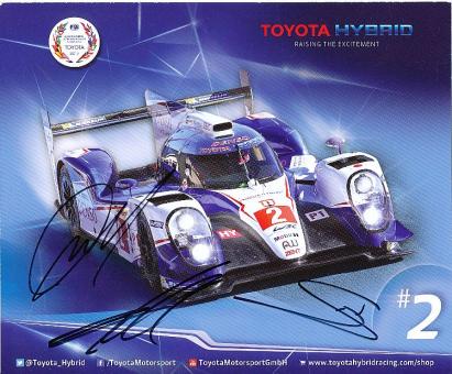 Alex Wurz & Stephane Sarrazin & Mike Conway  Toyota  Auto Motorsport  Autogrammkarte  original signiert 