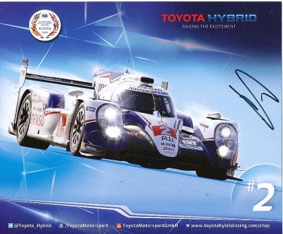 Stephane Sarrazin   Toyota  Auto Motorsport  Autogrammkarte  original signiert 