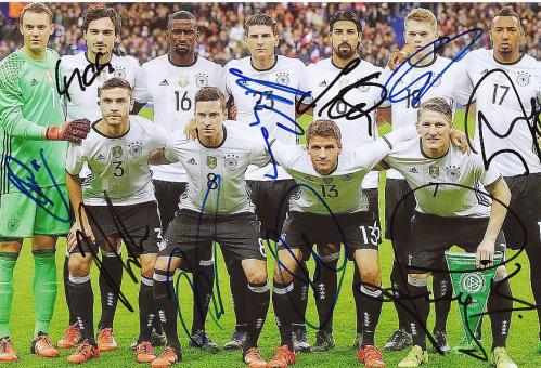 DFB  Nationalteam  Mannschaftsfoto Fußball original signiert 
