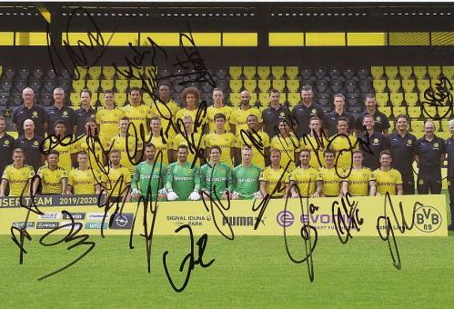 Borussia Dortmund  2019/2020   Mannschaftsfoto Fußball original signiert 