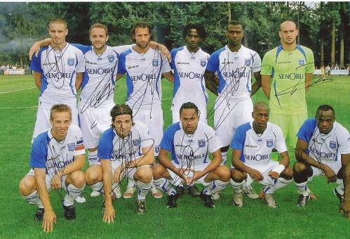 AJ Auxerre  Mannschaftsfoto Fußball original signiert 