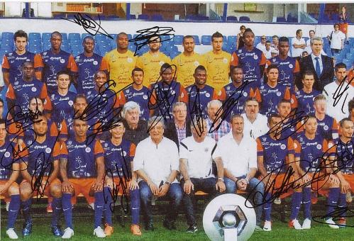 HSC Montpellier  Mannschaftsfoto Fußball original signiert 