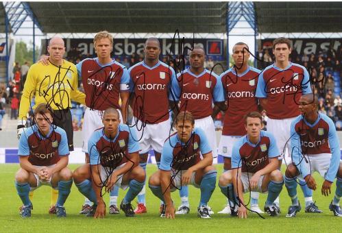 Aston Villa  Mannschaftsfoto Fußball original signiert 