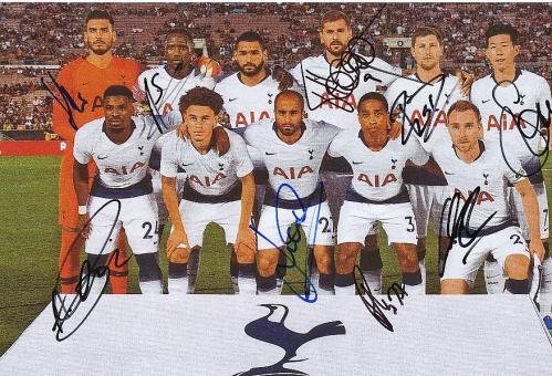 Tottenham Hotspur  Mannschaftsfoto Fußball original signiert 