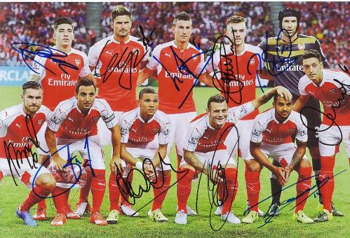 FC Arsenal London  Mannschaftsfoto Fußball original signiert 