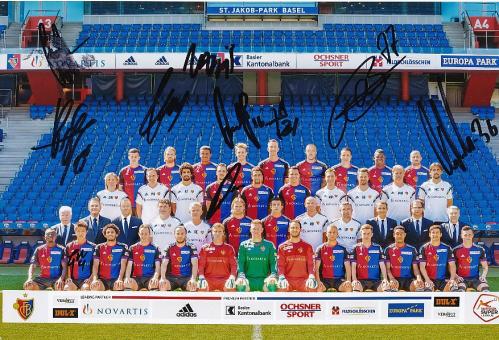 FC Basel  2015/2016  Mannschaftsfoto Fußball original signiert 