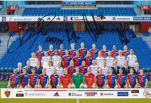 FC Basel  2015/2016  Mannschaftsfoto Fußball original signiert 