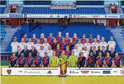 FC Basel   2016/2017   Mannschaftsfoto Fußball original signiert 