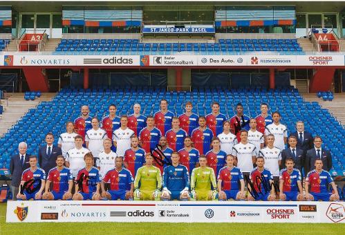 FC Basel   2014/2015   Mannschaftsfoto Fußball original signiert 