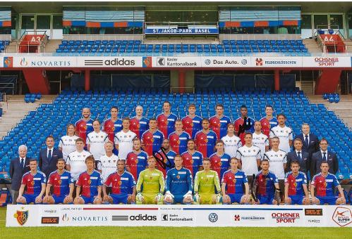 FC Basel   2014/2015   Mannschaftsfoto Fußball original signiert 