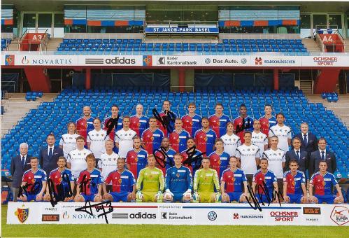 FC Basel  2014/2015  Mannschaftsfoto Fußball original signiert 