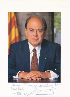 Jordi Pujol  Spanien  Politik  Autogrammkarte original signiert 
