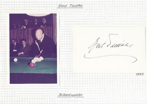 2  x  Gerd Tiedke  Billardspieler   Autogramm  original signiert 