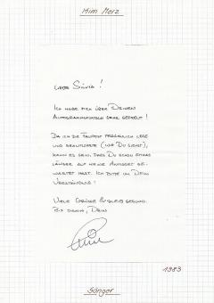 Kim Merz  Musik   Autogramm  original signiert 