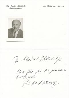Dr. Norbert Nothhelfer  Politik  Autogramm  original signiert 