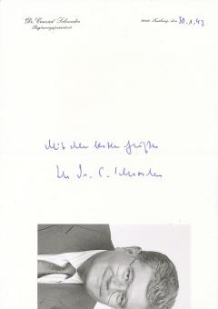 Conrad Schroeder  Politik  Autogramm  original signiert 