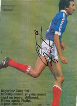 Bernard Genghini  Frankreich EM 1984  Fußball Autogramm original signiert 