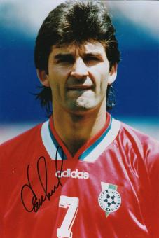 Emil Kostadinov  Bulgarien WM 1994  Fußball Autogramm 20 x 30 cm Foto original signiert 