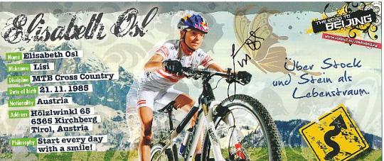 Elisabeth Osl   Radsport  Autogrammkarte original signiert 