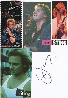 Sting  Police  Musik Autogramm Karte original signiert 