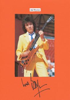 Bill Wyman  Rolling Stones  Musik Autogramm Karte original signiert 