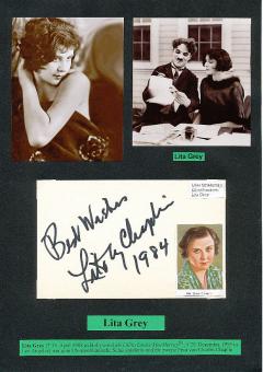 Lita Grey Chaplin † 1995  Film & TV Autogramm Karte original signiert 