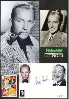 Bing Crosby † 1977  Film & TV Autogramm Karte original signiert 