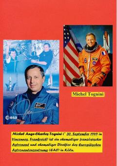 Michel Tognini  Frankreich Astrinaut  Raumfahrt  Autogrammkarte original signiert 