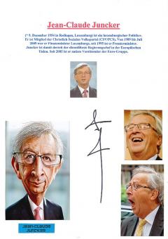 Jean Claude Juncker  Luxemburg  Politik  Autogramm Karte original signiert 
