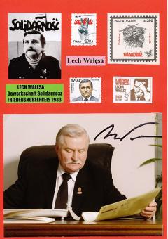 Lech Walesa  Präsident Polen  Politik Autogramm Foto original signiert 