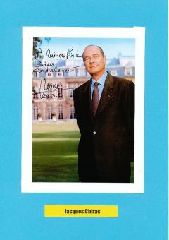 Jacques Chirac † 2007 Präsident Frankreich  Politik Autogramm Foto original signiert 