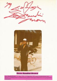 Drew Brown † 1987 USA  Trainer von Muhammad Ali  Boxen  Autogramm Karte original signiert 