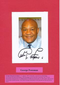 George Foreman  USA Weltmeister  Boxen  Autogramm Foto original signiert 