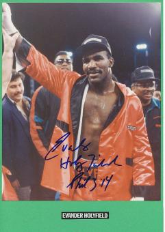 Evander Holyfield  USA Weltmeister  Boxen  Autogramm Foto  original signiert 