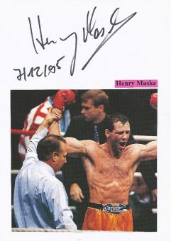 Henry Maske   Deutschland Weltmeister  Boxen  Autogramm Karte  original signiert 