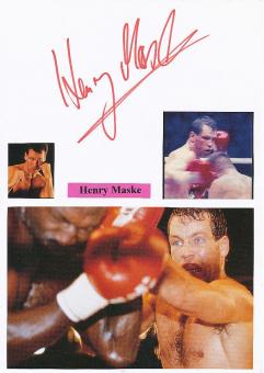 Henry Maske   Deutschland Weltmeister  Boxen  Autogramm Karte  original signiert 
